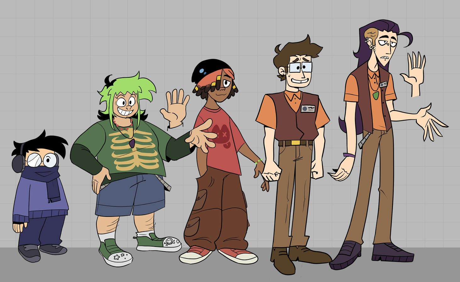 Original character line up version 1
