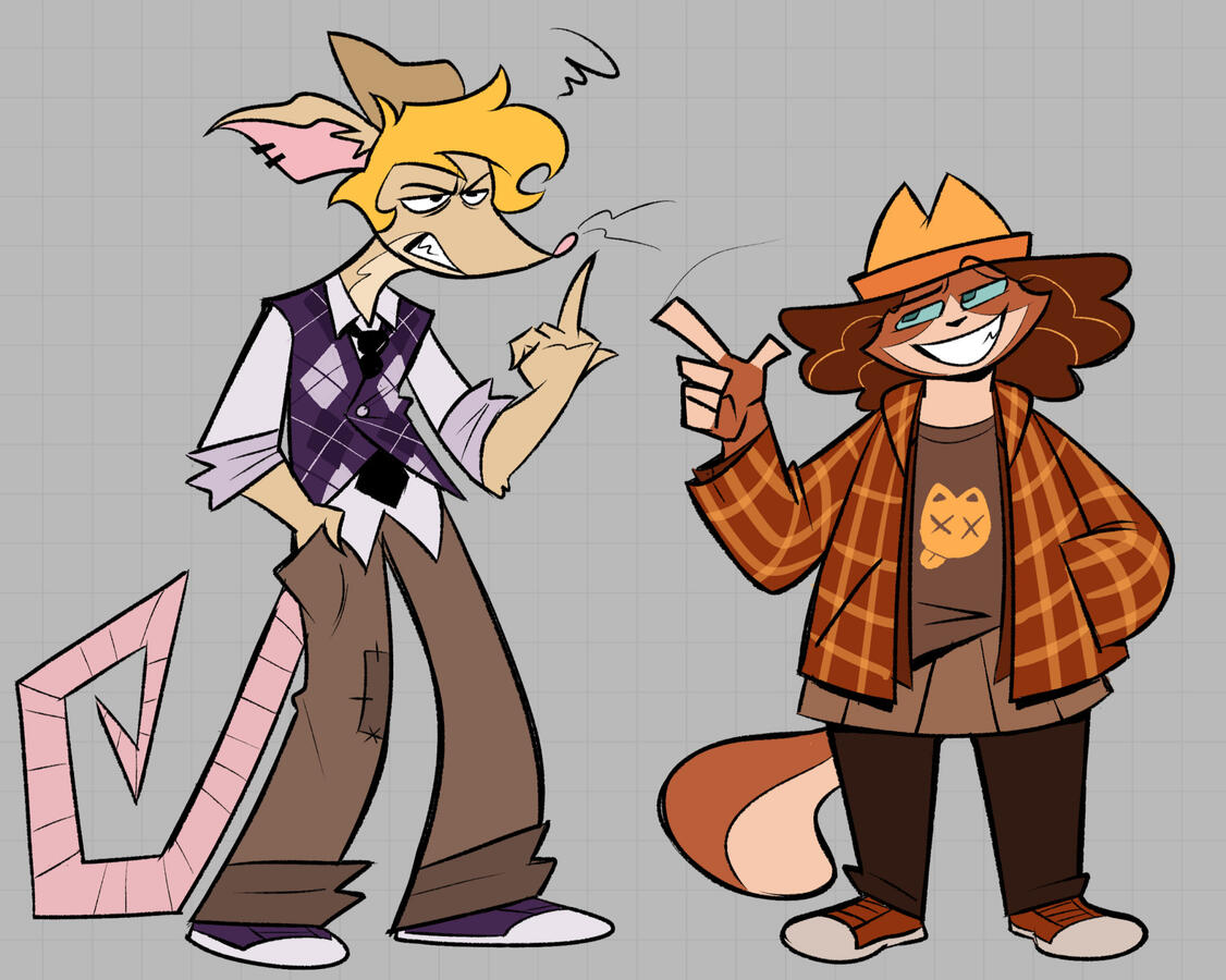 Dyson and Xaver, Original character designs