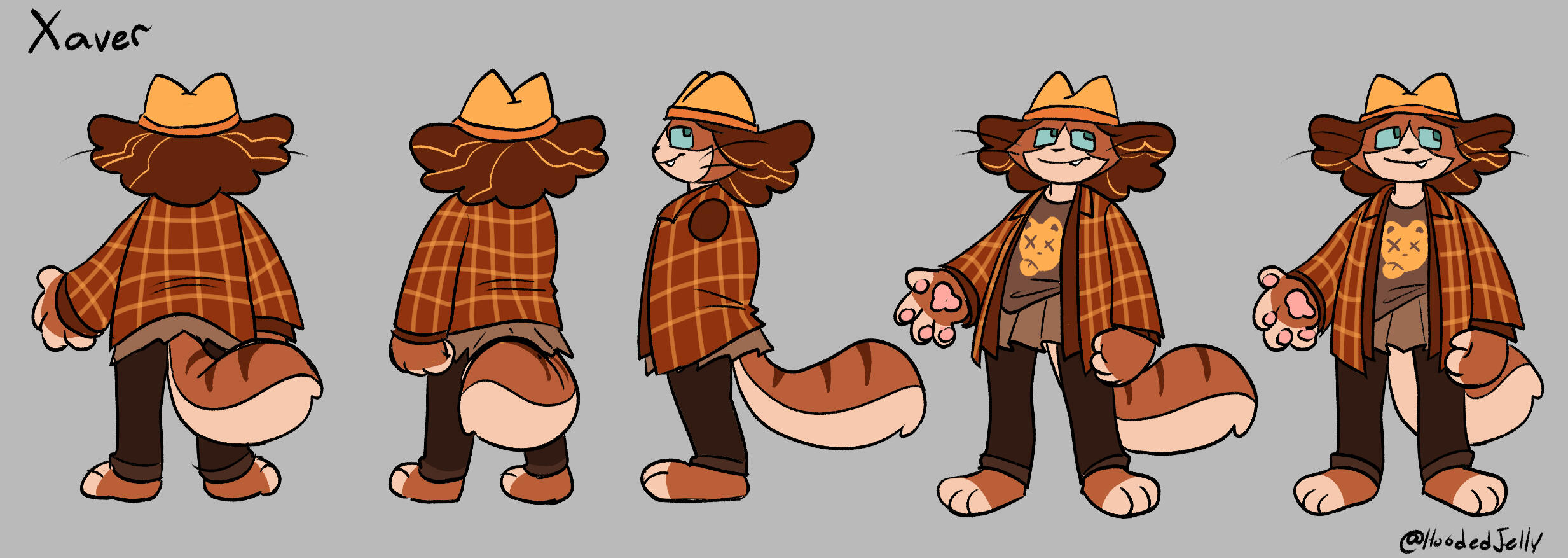 Xaver, Original character turn around