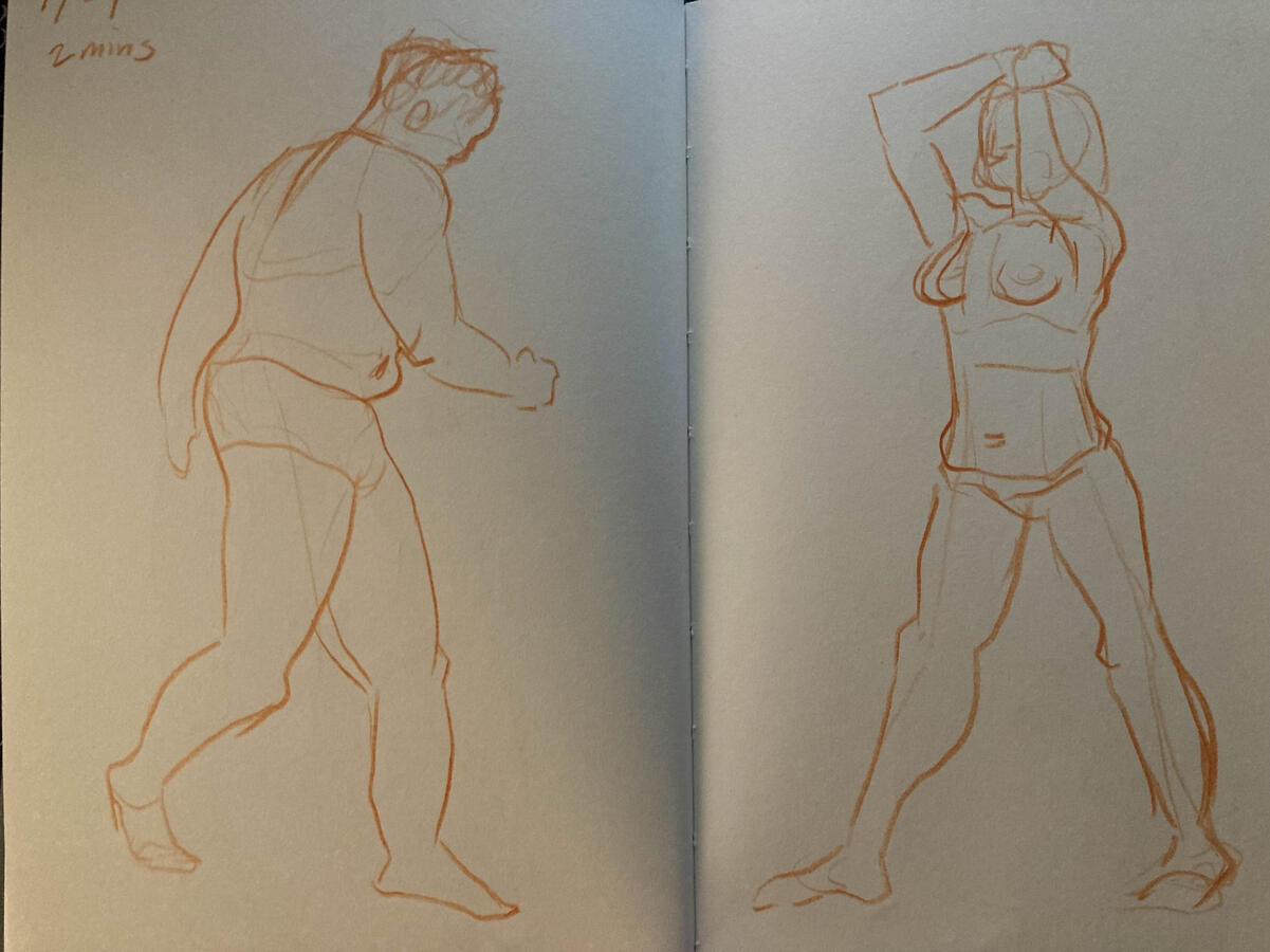 2 minute gesture drawing