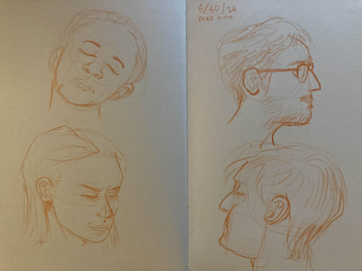 Free Time face sketches